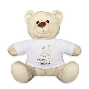 Happy Christmas - Teddy - Weiß - Vorne