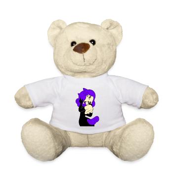 Cosplay Gothic Metal Beauty Princess Purple Girl - Teddy Bear - white - Front