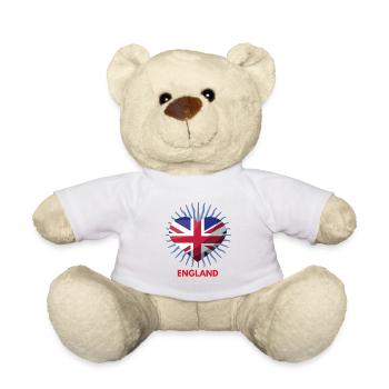Coupe du Monde au Qatar J’adore l’Angleterre Produits dérivés - Nounours - blanc - Devant