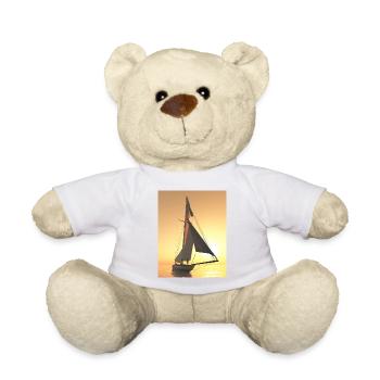 Sailing yacht at sunset - Teddy Bear - white - Front