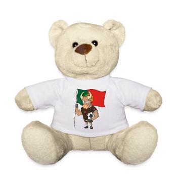 Taureau Fan Portugal - Nounours - blanc - Devant