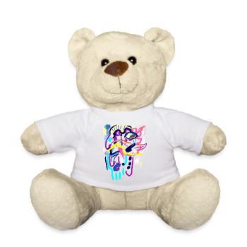 Abstrakte Kunst - Digital Fantasy - Teddy - Weiß - Vorne
