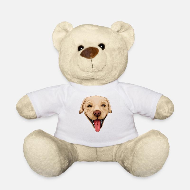 Happy Labrador - Teddy Bear - white