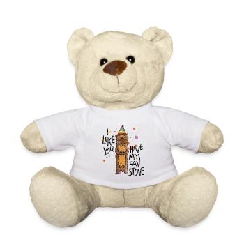 Süßer Otter mit Partyhut und lustigem Spruch - Teddy - Weiß - Vorne
