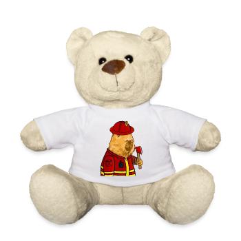 Pompier Capybara - Nounours - blanc - Devant