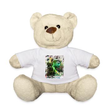 Japanese Buddha Statue Japan Kamakura Collage Art - Teddy Bear - white - Front
