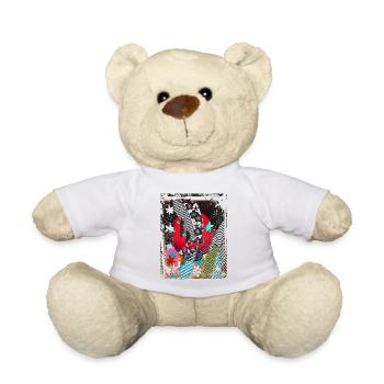 Red Japanese Lanterns Night Street Lights Lamps - Teddy Bear - white - Front