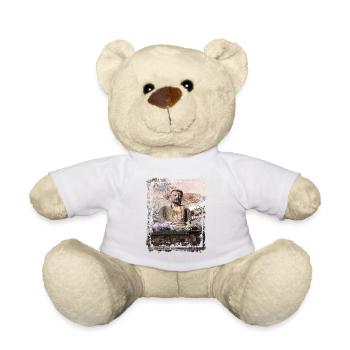 Japanese Buddha Statue Japan Kamakura Collage Art - Teddy Bear - white - Front
