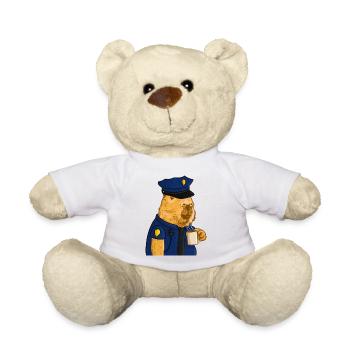 Polizei Capybara - Teddy - Weiß - Vorne