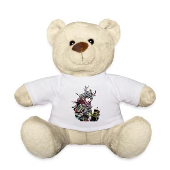 Japanisches Geisha Schwert Samurai Krieger 113 - Teddy - Weiß - Vorne