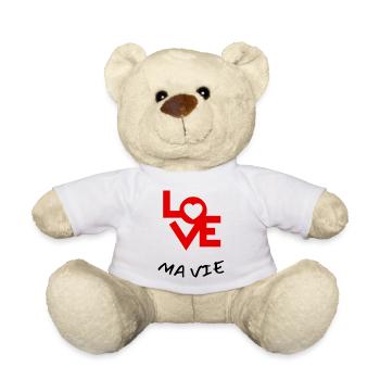 Love ma vie - Nounours - blanc - Devant