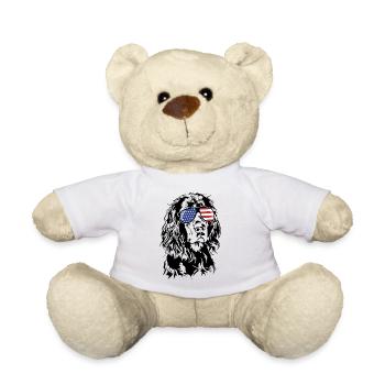 GORDON SETTER Amérique Flag USA Chien de chasse Wilsigns - Nounours - blanc - Devant