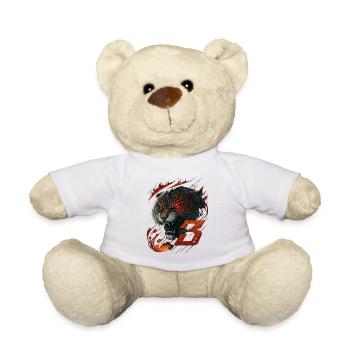 Wild Tiger | Aggressiv Wildcat | Animal Design - Teddy - Weiß - Vorne