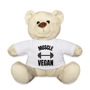 muscle vegan - Nounours - blanc - Devant