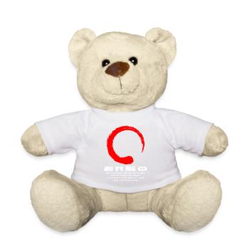 Enso signifiant caractères de mots kanji japonais - Nounours - blanc - Devant