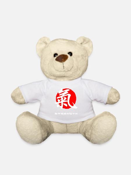 Strength Japan quote Japanese kanji words - Teddy Bear - white