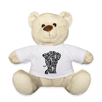 Éléphant - Nounours - blanc - Devant