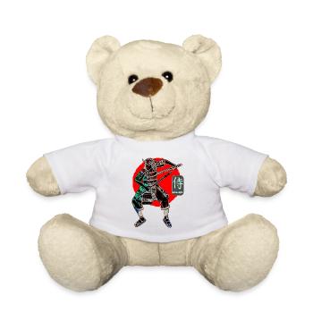 Samurai Krieger Schwert Japanische Kunst Sieg Kanji - Teddy - Weiß - Vorne