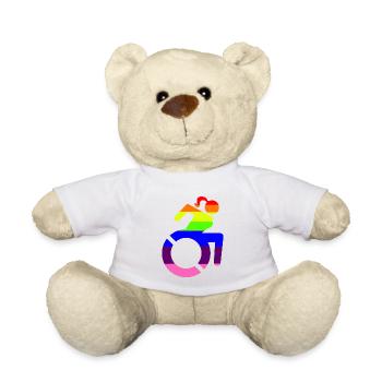 Rollstuhlmädchen LGBTQ-Symbol # - Teddy - Weiß - Vorne