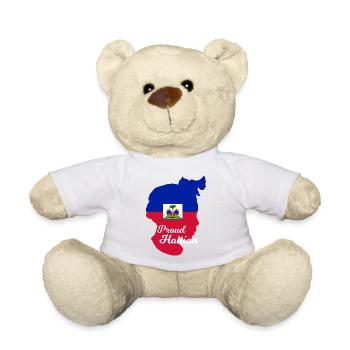 Haïti Drapeau Haïtien Femme Princesse I Cadeau - Nounours - blanc - Devant