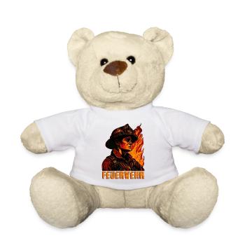 Feuerwehr / Feuerwehrmann - Teddy - Weiß - Vorne