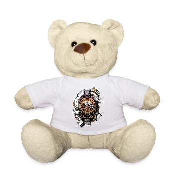 Chronographen mit 3 Totalisatoren als Armbanduhr - Teddy - Weiß - Vorne