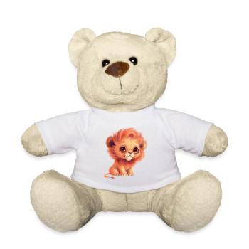 Süßer Cartoon-Baby-Löwe mit Glubschaugen - Teddy - Weiß - Vorne