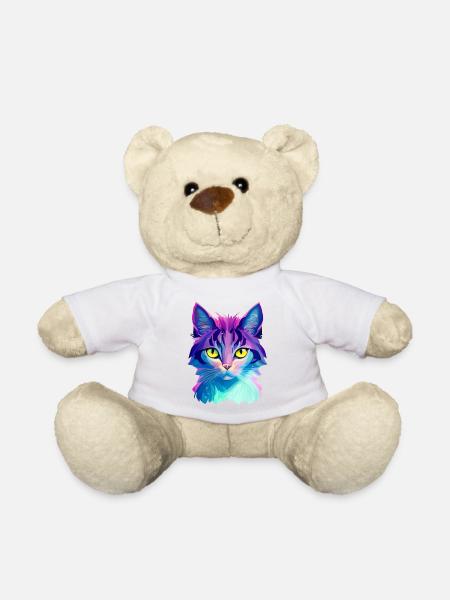 Katze Bunt - Teddy - Weiß