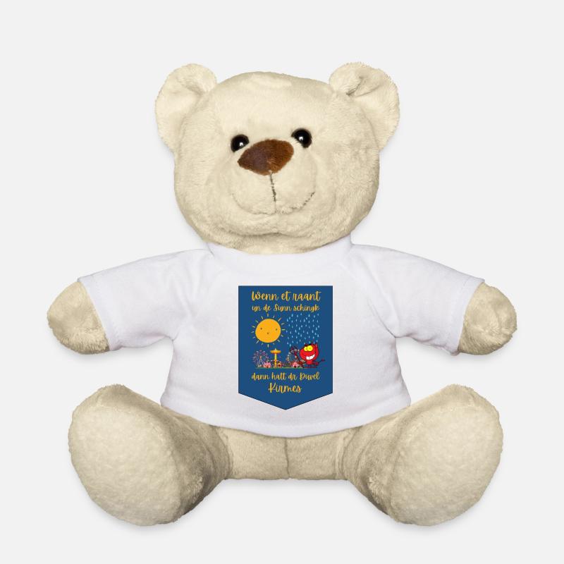 wenn et räänt un de Sunn schingk hätt Düvel Kirmes - Teddy - Weiß