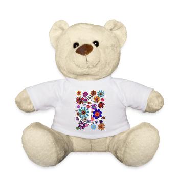 Fleurs et fleurs d’ancrage d’aspect tropical - Nounours - blanc - Devant
