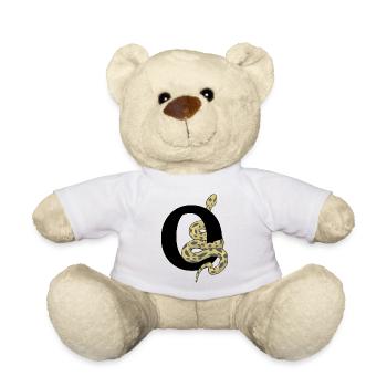 Letter o snake - Teddy Bear - white - Front