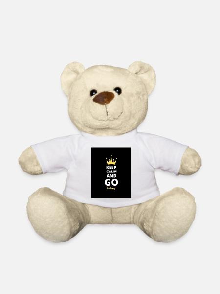 Keep Calm And Go Fish T-Shirt - Teddy - Weiß