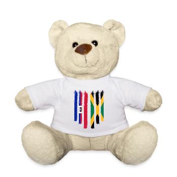 Haiti Haitian Jamaica Combination I Gift - Teddy Bear - white - Front