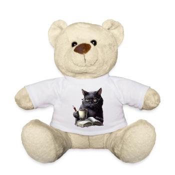 Livre de lecture de chat noir - Nounours - blanc - Devant