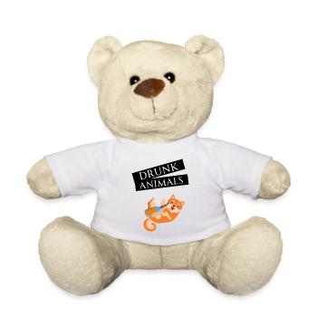 Shiba Inu Dog - Drunk Animals - Teddy - Weiß - Vorne