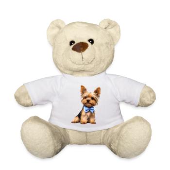 Puppy Yorkshire Terrier Chien Propriétaire Chien - Nounours - blanc - Devant