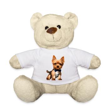 Dog Owner Yorkshire Terrier Puppy Dog - Teddy Bear - white - Front