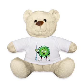 Virus avec seringue - Nounours - blanc - Devant