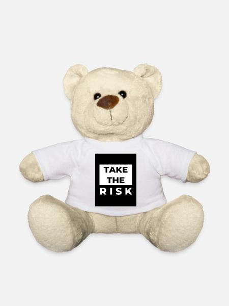 TAKE THE RISK - Teddy Bear - white