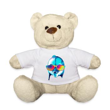 Eko le dauphin à lunettes - Nounours - blanc - Devant
