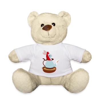 Lapin théière - Nounours - blanc - Devant