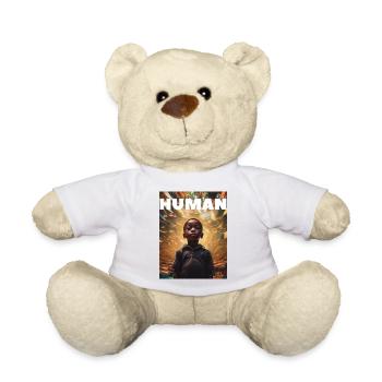 Nous sommes tous un - Humain - T-shirt - Nounours - blanc - Devant