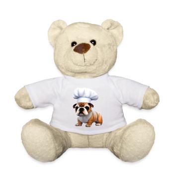Bulldog, Chiens, Propriétaires de chiens, Restaurateur, Chien, Cuisiniers - Nounours - blanc - Devant