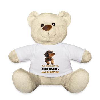 Dackel sind die Besten! Rauhaarteckel Sonnenbrille - Teddy - Weiß - Vorne