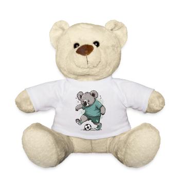 Koala amoureux du football - Nounours - blanc - Devant