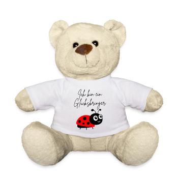 Marienkäfer 🐞- Glücksbringer 🍀 - Teddy - Weiß - Vorne