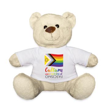 Culture as an antidote to fascism - Teddy Bear - white - Front