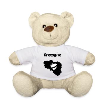 Bretagne coeur 2 - Nounours - blanc - Devant