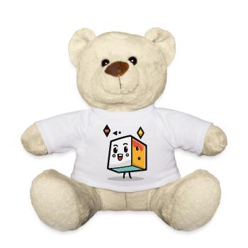 Geometric Shape Minimalism - Teddy Bear - white - Front