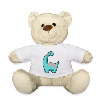 hugadino chewing gum dino, cute dinosaur - Teddy Bear - white - Front